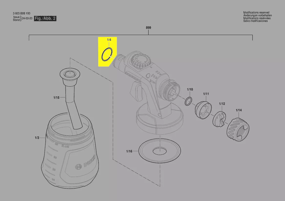 joint torique réf. 1 600 210 0AN Bosch